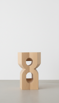 Hand-finished wood sculpture minimalist form