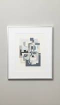 Mixed media print with gallery-white matting